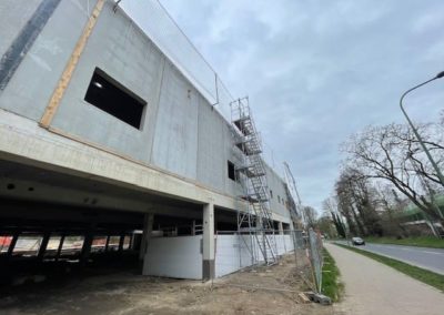 Fassadenarbeit Einfahrt Parkgarage Gielenstraße